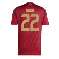 Billiga Belgien Jeremy Doku #22 Hemma fotbollskläder EM 2024 Kortärmad